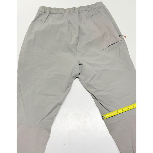 Lululemon Lab Visa Mens Pants Gray Elastic Waist Zip Pockets Outdoor Size 34 - Picture 5 of 5